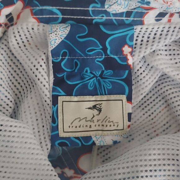 Marlin Trading Co Men's Board Shorts Tropical Hawaiian Size XL - Picture 8 of 9